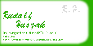 rudolf huszak business card